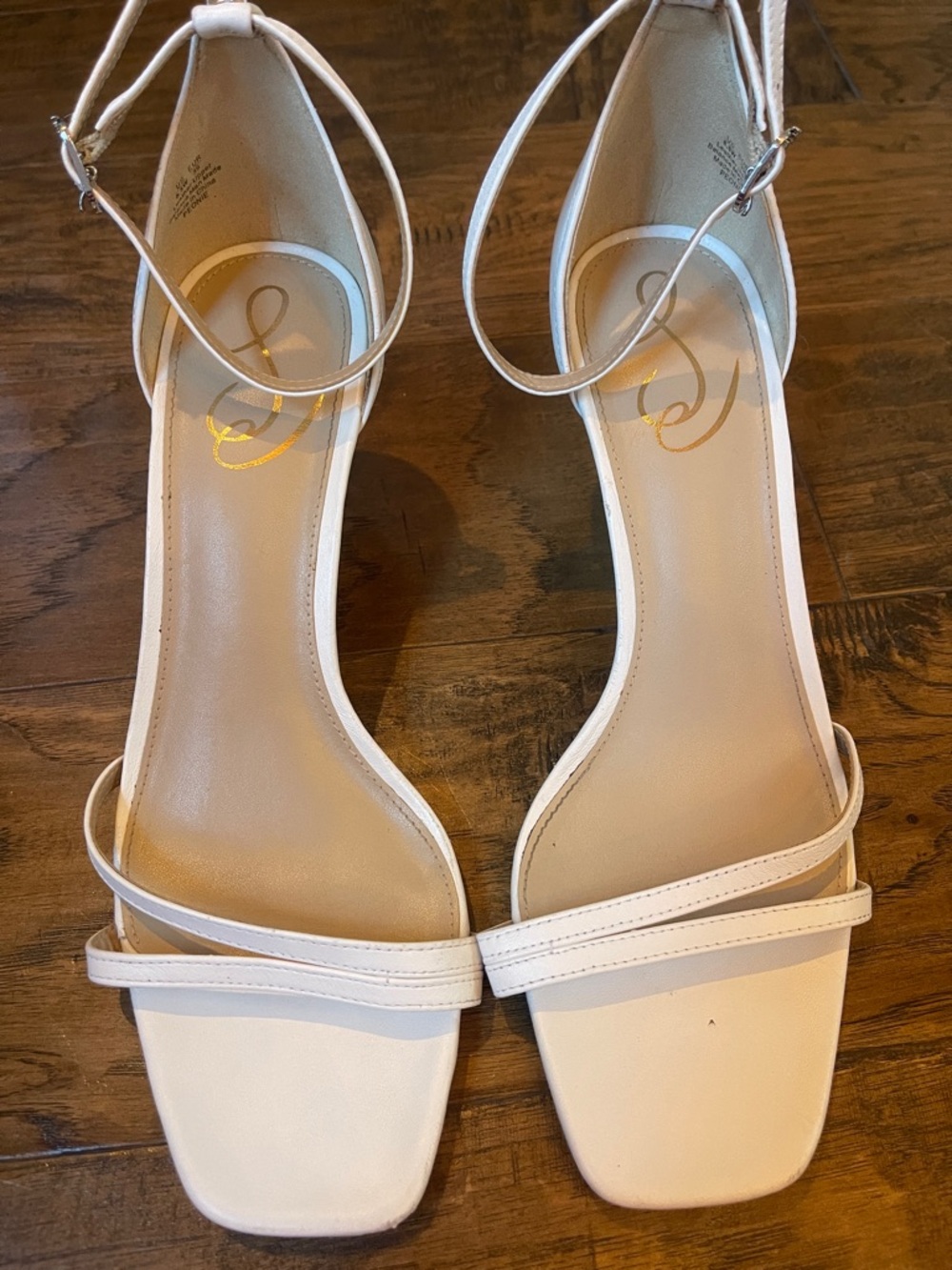 Sam Edelman Peonie Kitten Heel Sandal White Leather - Picture 6 of 9